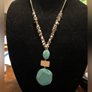 Necklace Gold and Turquoise
